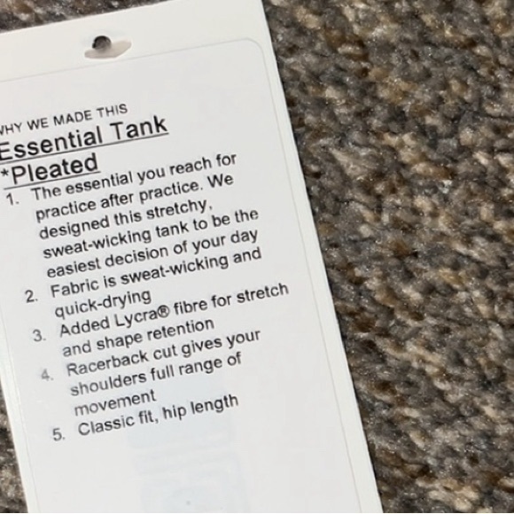 Lululemon essential tank top. 2 - Picture 7 of 7